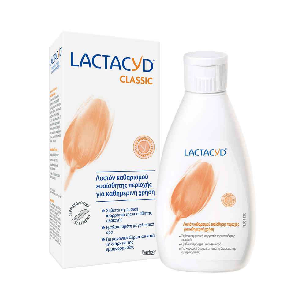 LACTACYD - PROMO PACK CLASSIC Intimate Washing Lotion (300ml) ΜΕ ΔΩΡΟ Intimates Wipes (10wipes)